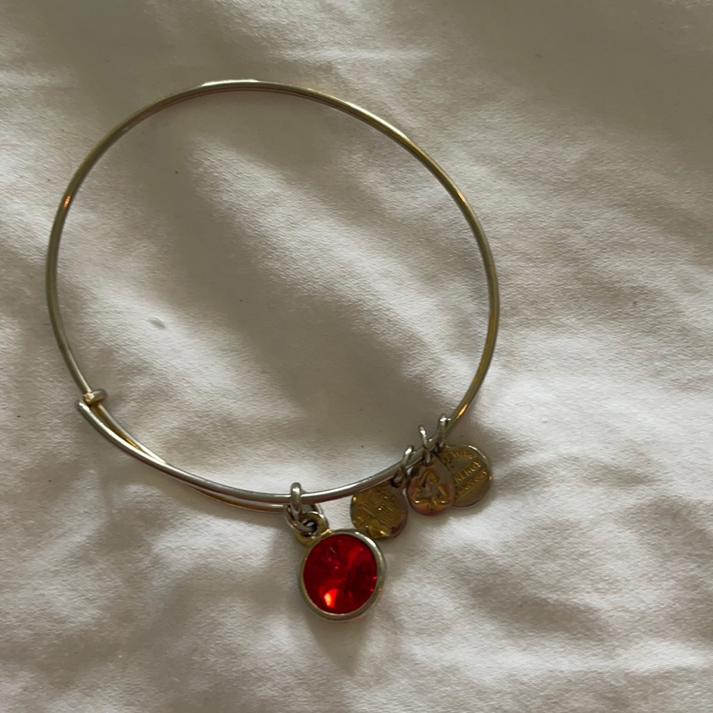 Alex and Ani ruby July birthstone bracelet